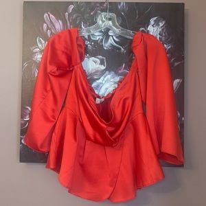ASOS Red Off-Shoulder Top